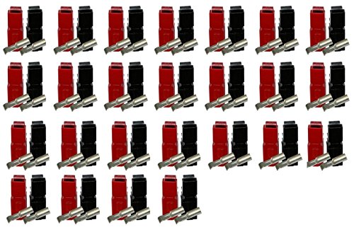 50 Stück Anderson Powerpole Set, 50x 30A Kontakt, 25x Gehäuse rot, 25x Gehäuse schwarz