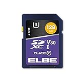 ELBE - 128GB SDXC-Speicherkarte (bis zu 100MB/s, Class 10, U3, V30, 4K Full HD 1080p)