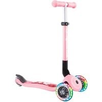 Globber Kinder Roller mit 3 Rädern, zusammenklappbar, mit verstellbaren Griffen, mit LED-Beleuchtung, Pink