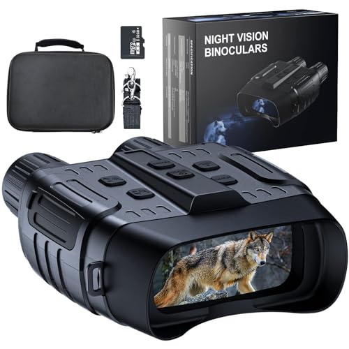 Letcmoi Nachtsichtgerät - 8X DigitalZoom Bis zu 300M im Dunkeln, Wiederaufladbar, 7 IR-Stufen Infrarot Fernglas mit Nachtsicht Mikroskope