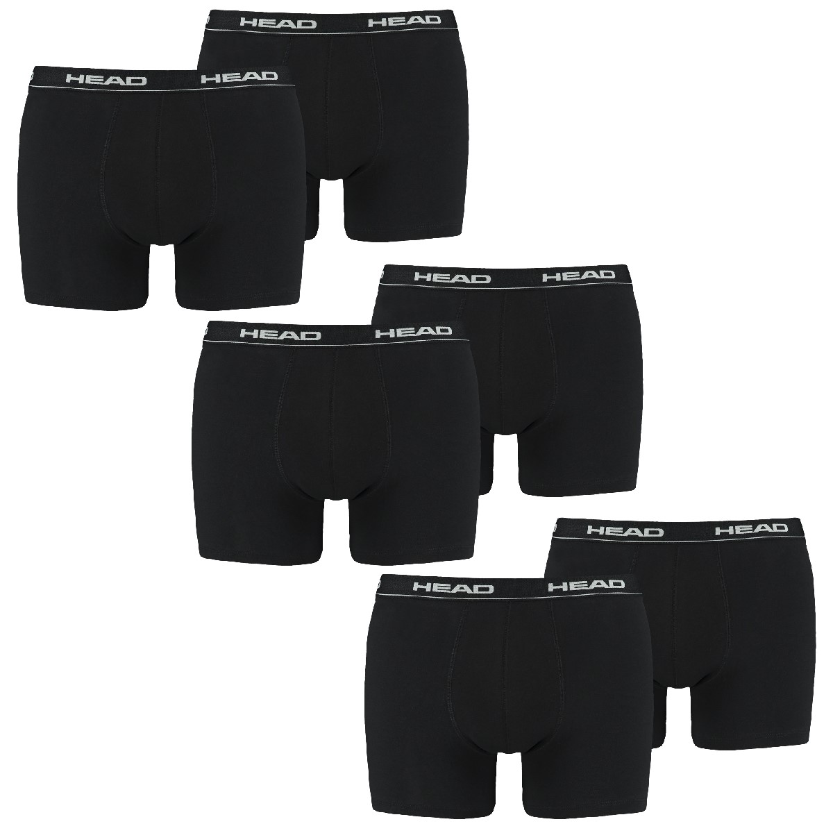 MULTIPACK BOXERS 6 PACK Head Herren Boxer Boxershorts Basic Pant 891003001 Unterwäsche XL, 200 - black