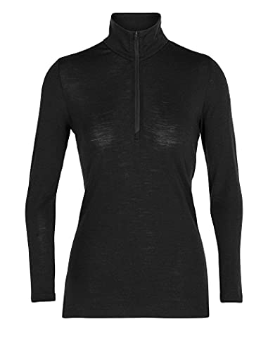 Icebreaker 175 everyday longsleeve half zip shirt women - leichtes shirt mit reißverschluss - black - gr.xs