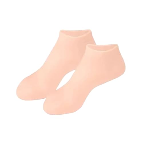 1 Paar Silikon-Socken, feuchtigkeitsspendende Gel-Socken, Peeling und Verhinderung von Trockenheit, rissiger, abgestorbener Hautschutz (Color : A 1 Pair, Size : One size)