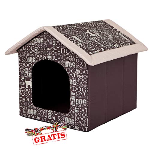 HobbyDog BUDNAP7 + Spieltau gratis Hundehöhle Katzenhöhle Hundebett Hundehaus Schlafplatz Hundekorb Hund Haus Hundehütte R1-R6 (R2 (44 x 38 cm))