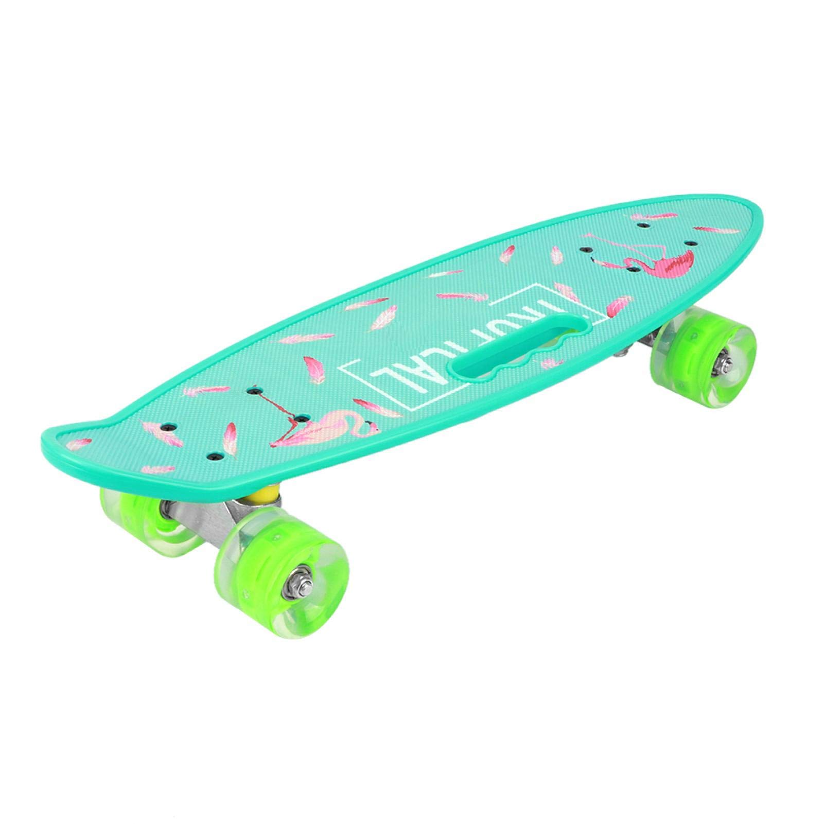 Skateboard-Deck, Wheelive Longboard Skateboard, sicher zu bedienen, Fisch-Skateboard, Handboard, kleines Fisch-Skateboard für Straßentanz, für Jugendliche, Kinder, Anfänger