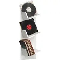 VCM Regal Schallplatten Möbel LP Aufbwahrung Archivierung Wandregal Hängeregal Holz Weiß 106 x 33 x 26 cm "Sulda"