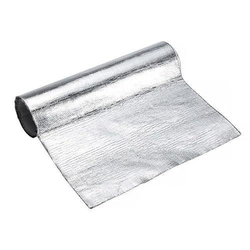 DäMmmatte Auto Car Heat Protection Film Fireproof Heat Insulation Mat Self-adhesive Aluminum Foil Glass Fiber High Temperature Resistant Cloth Isolierung FüR Autos ( Color : Silver 30x60cm )