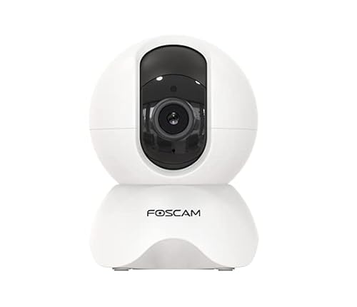 Foscam X3 IP-Kamera, 3 MP, WiFi/LAN, P/T Sicherheit mit menschlicher Erkennung AI, kompatibel mit Alexa und Google Assistant