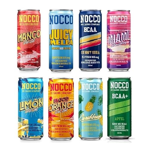 NOCCO BCAA Drink - Variety Pack 8er - BCAA - 105 mg Koffein - Energy Drink - Mix (24 Stck.)