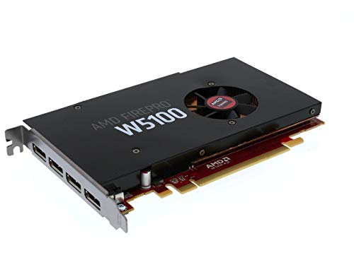 AMD FirePro W5100 4 GB GDDR5 PCIe Gen 3.0 Professionelle Grafikkarte, 1,43 TFLOPS, 768 Kerne, 4 x DisplayPorts 1.2 OEM – einfache Verpackung