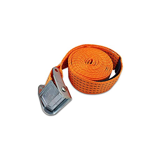 Ratschengurte, Spanngurte for Ausrüstung, Zurrgurte, robuste Spanngurte mit Nockenschnalle, verstellbare Gurtbänder mit Schnallen, 4 m x 50 mm, blau (Color : Orange)