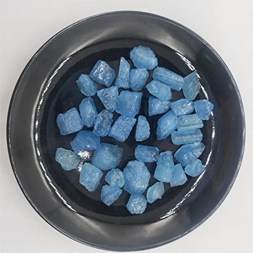 CZAOINCU Raumdekoration Kristall-Natürlicher Aquamarin-Rohkristallstein zur Dekoration von Aquarien (Size : 50g)