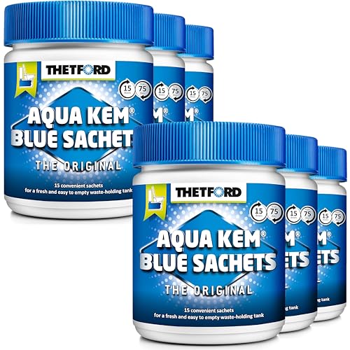 6 x Aqua Kem Blue Flaschen, 15 Stück