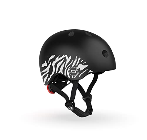 Scoot&Ride Unisex Jugend XXS Graphics Helm, Zebra, S