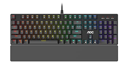 AOC GK500 Gaming Tastatur - Italienisches Layout - RGB-Beleuchtung - Anti-Ghosting - AOC G-Tools-Software - N-Key-Rollover