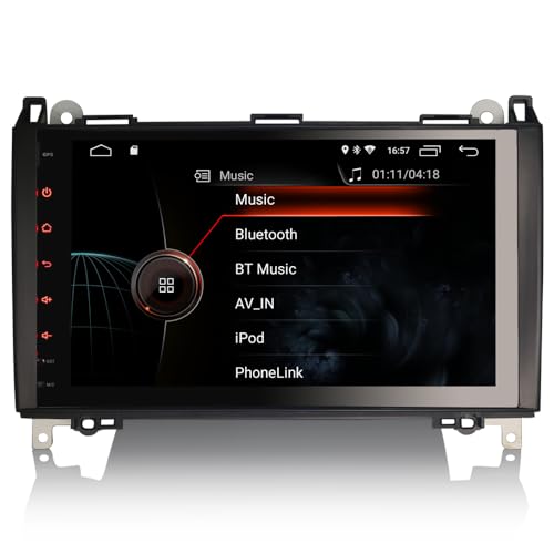 ERISIN 9 Zoll Android 10.0 Autoradio für Mercedes Benz A/B Klasse W169 Sprinter Viano Crafter Unterstützt GPS-Navi Carplay Android Auto DSP Bluetooth DVB-T/T2 WiFi DAB+ Mirror-Link 2GB RAM+16GB ROM