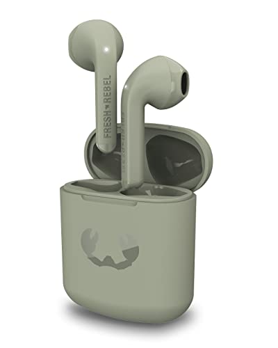 Fresh 'n Rebel True Wireless Earbuds mit 24 Std. Spielzeit, Touch Control und Sprachassistent (Twins 1, Dried Green)