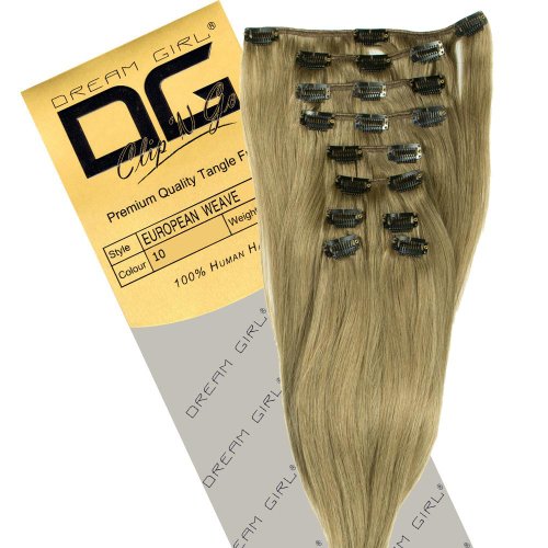 Dream Girl 14 inch Colour 10 Clip On Hair Extensions