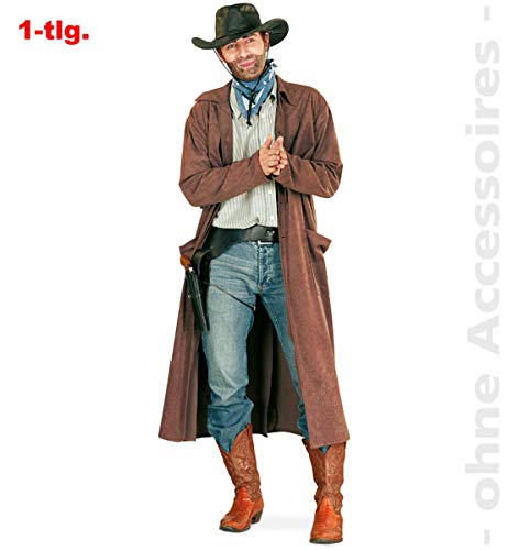 Unbekannt Cowboymantel Wild West Cowboy Herrenkostüm Western Mantel Herren Kostüm
