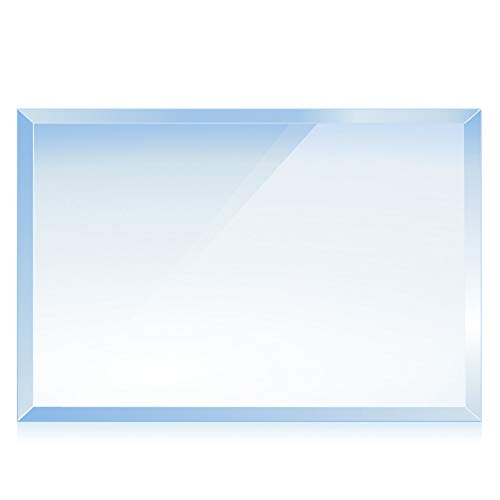 bijon® Funkenschutz-Platte mit Facettenschliff | Glasplatte Kaminofen | Kaminschutz mit ESG Sicherheitsglas | Kamin Zubehör | Kamin Glasplatte | Rechteck 50 x 90 cm | 6mm