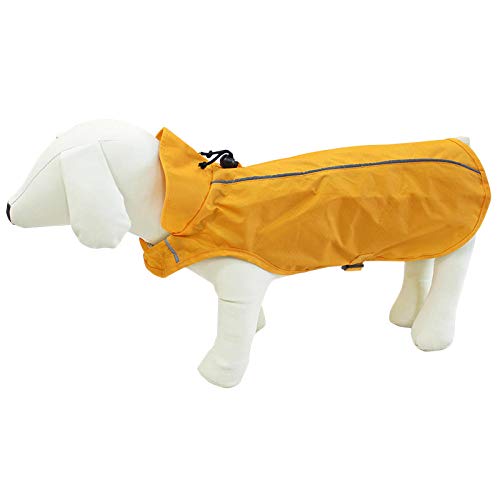 Gulunmun Regenjacken für Hunde Hunderegenmantel wasserdichte, leichte und gut sichtbare Hundemanteljacke für kleine, mittelgroße Hunde