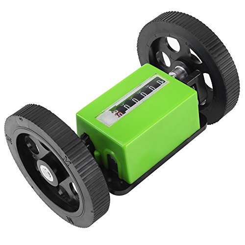 Mini Roller-Type Längenzähler, 6 Digit Rollen Mechanischer Meter Counter zum Messen von Textilien, Drucken, Kunstleder, mit Zählerbereich: 0-99999.9 Meter