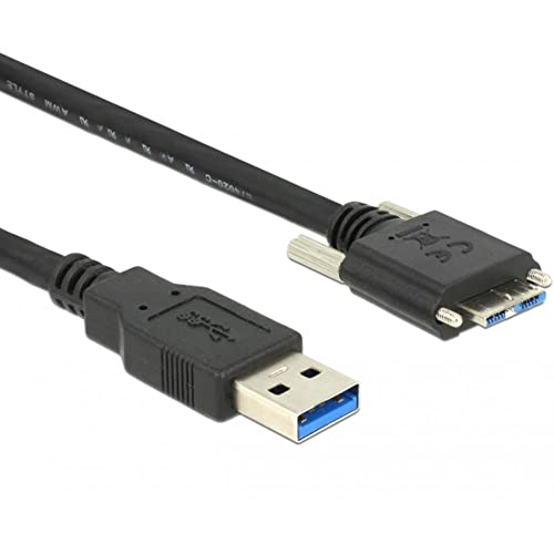 DeLock Kabel USB 3.0 A Stecker > USB 3.0 Micro-B Stecker mit Schrauben 3m