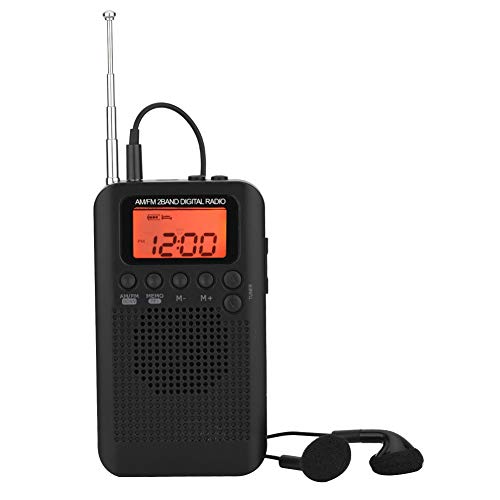 Tosuny AM FM-Radio Tragbares, tragbares Digitalradio 2-Band-Stereo AM FM-Taschenradio RadioTuning-Stereoradio mit wiederaufladbarem Akku und Kopfhörer