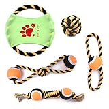 WATERBELINE Molaren-Spielzeug,Hundeseil-Apportierspielzeug-Set,Tauziehen für Hunde,Zahnen,Kauen,Molaren-Spielzeug,Hunde-Apportierspielzeug für Indoor-Hunde