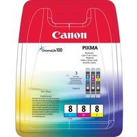 Canon CLI-8 C/M/Y Multipack Tintenpatrone Gelb, Cyan, Magenta