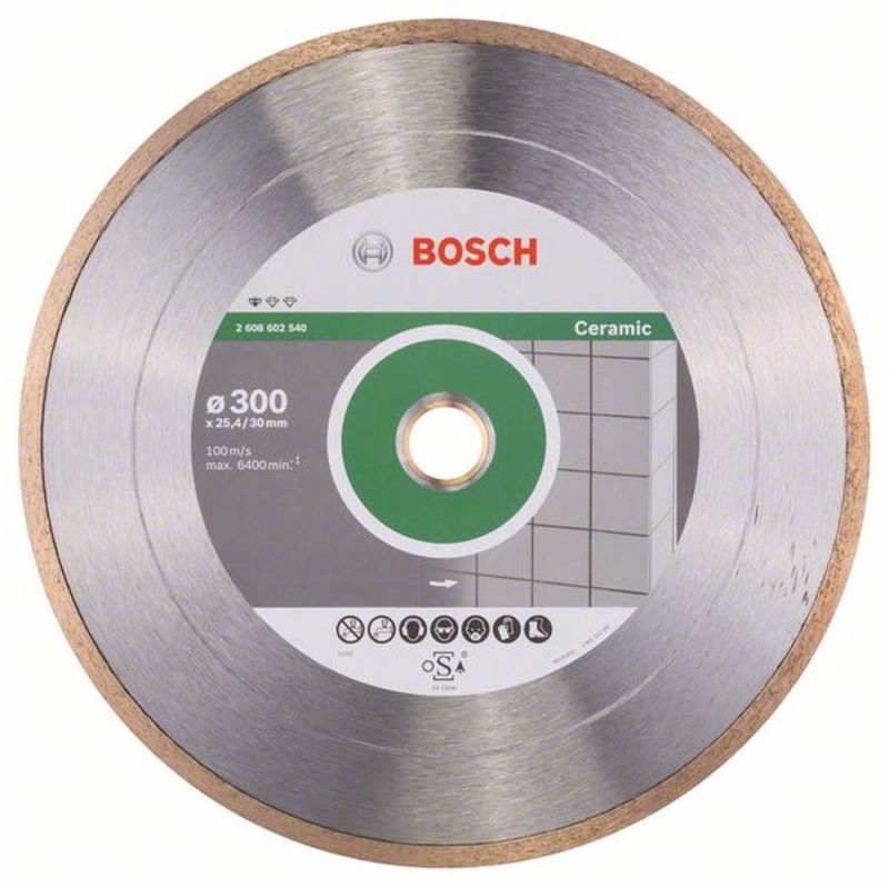 Bosch Diamanttrennscheibe Standard for Ceramic, 300 x 30 + 25,40 x 2 x 7 mm 2608602540