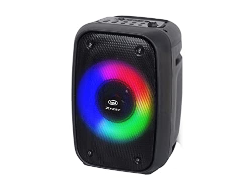 Trevi XF 150 KB Lautsprecher 15 W mit Karaoke, MP3, USB, Micro SD, Bluetooth, TWS-Funktion, dynamisches Mikrofon, wiederaufladbarer Akku