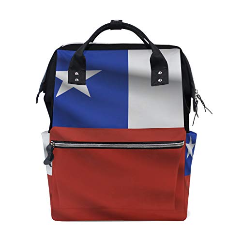 Chile Flag Mommy Bags Muttertasche Reiserucksack Windeltasche Tagesrucksack Windeltasche für Babypflege