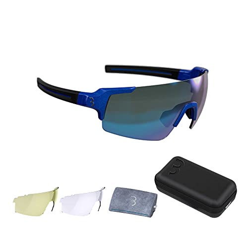 BBB Cycling Sport Glasses FullView Sportbrille, glänzend schwarz, Einheitsgröße, Glossy Cobalt Blue