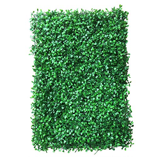 OUKANING 12pcs Künstlich Hecke Pflanzen Zaun Bildschirm grüne Wand Panels Dekor Faux Pflanze Wand Hintergrund 60x40cm