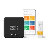 tado° smart home Thermostat (verkabelt) – Wifi Starter Kit V3+ – Black Edition - digitale Heizungssteuerung per App für Fußbodenheizung & Boiler – kompatibel mit Alexa, Siri & Google Assistant