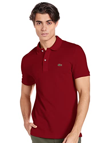 Lacoste Herren Polo T-shirt Ph4012, Rot (Bordeaux), Small (Herstellergröße: 3)