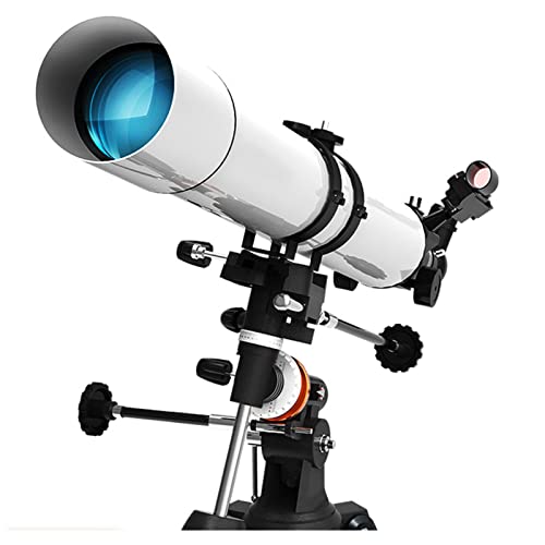 Spacmirrors-Teleskop mit 90° aufrechtem Prisma, Teleskop für Anfänger, tragbares 80-mm-Kaliber, 900-mm-Brennweite, Refraktor-Teleskop mit Stativ und Tragetasche