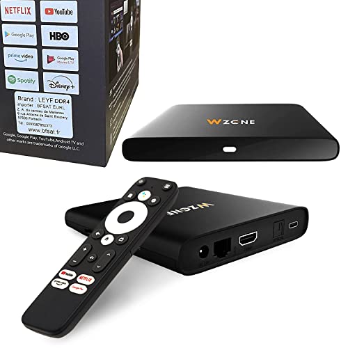 Leyf 4K Android TV Box Original Licensed by Google LLC and Netflix 4K / Free Update Support up to Android 13 / WiFi, Type-C, HDMI 2.1, USB 3.0 , Ethernet, MicroSD / Chromecast, YouTube (DDR4 Version)