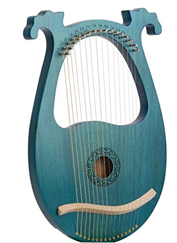 Lyre Harp, 16 Saiten Mahagoni Body String Instrument Body Instrument Mit Stimmschlüssel Und Ersatzsaiten
