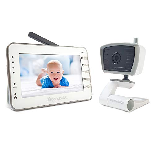 Moonybaby Trust 30 Babyphone Video Nachtsicht, 4,3-Zoll-LCD-Bildschirm, 2,4-GHz-Signal, Gegensprechfunktion & Schlaflied, 1 x Kamera & Fernanzeige, Monitor con una risoluzione 480x272