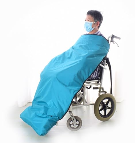 Rollstuhlwärmer-Decke, lang, mit Fleece gefüttert, for Rollstuhlfahrer, gemütlicher Bezug, Rollstuhl-Regenschutz for Erwachsene, wasserdicht, winddicht, warm, Rollstuhlbezug, einfach anzubringende Rol