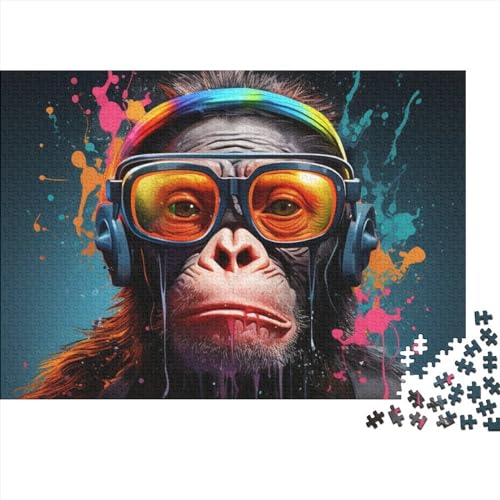 Orang-Utan in Farbe, 1000 Teile, Puzzle für Erwachsene, lustiges Spielzeug, Denkspiel, Dekoration, Bildungsspiel, Herausforderung, pädagogisch, 1000 Teile (75 x 50 cm)
