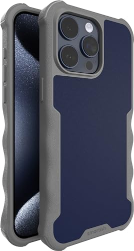 Smartish iPhone 15 Pro Max Schutzhülle – Gripzilla kompatibel mit MagSafe [Rugged + Tough] Heavy Duty Gepanzerte Slim Cover mit Fallschutz – Blueberry Bandit