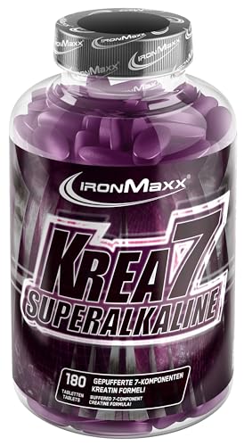 IronMaxx Krea7 Superalkaline Kreatin Tabletten, 180 Stück (1er Pack)