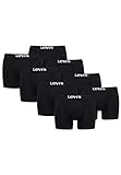 Levi's Solid Herren Boxershorts Unterwäsche aus Bio-Baumwolle im 8er Pack, Farbe:Black, Bekleidungsgröße:XL