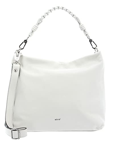Abro, Poppy Schultertasche Leder 34 Cm in weiß, Schultertaschen für Damen