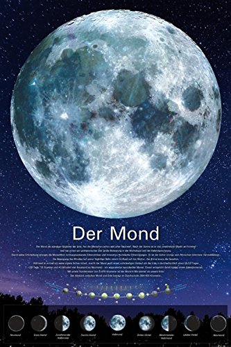 1art1 Der Weltraum - Der Mond Selbstklebende Fototapete Poster-Tapete 180 x 120 cm