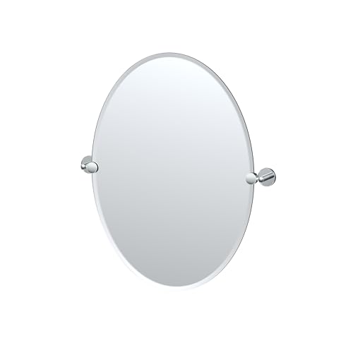 Gatco 5559 Sky Rahmenloser ovaler Spiegel, Chrom