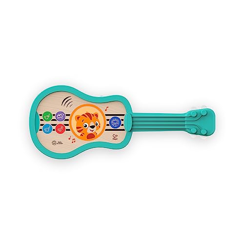 Baby Einstein 12609 Hape Sing & Strum Magic Touch Ukulele, Musikspielzeug aus Holz, mit 6 Melodien und 2 Tierstimmen, mehrfarbig